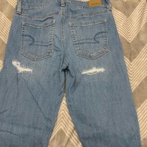 American Eagle Light washed  skinny ripped jeans